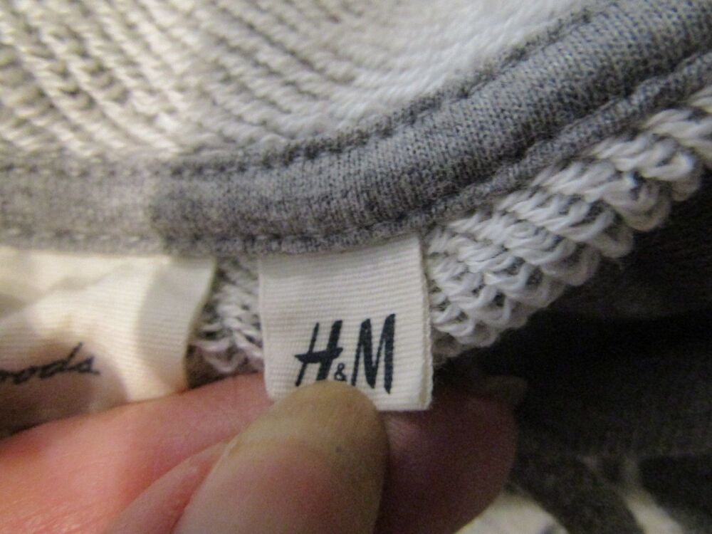 H&M LOGG Floral Hoodie XL Gray Boho Cottagecore Cozy Soft Girl - Picture 10 of 10